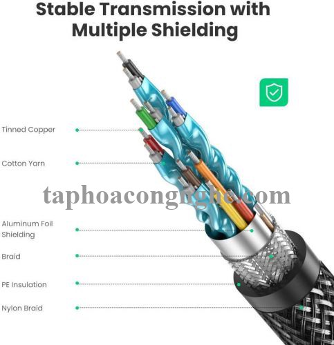 Ugreen 70326 5M 4k 60hz cáp Ultra HDMI 2.0 màu đen HD136 30070326